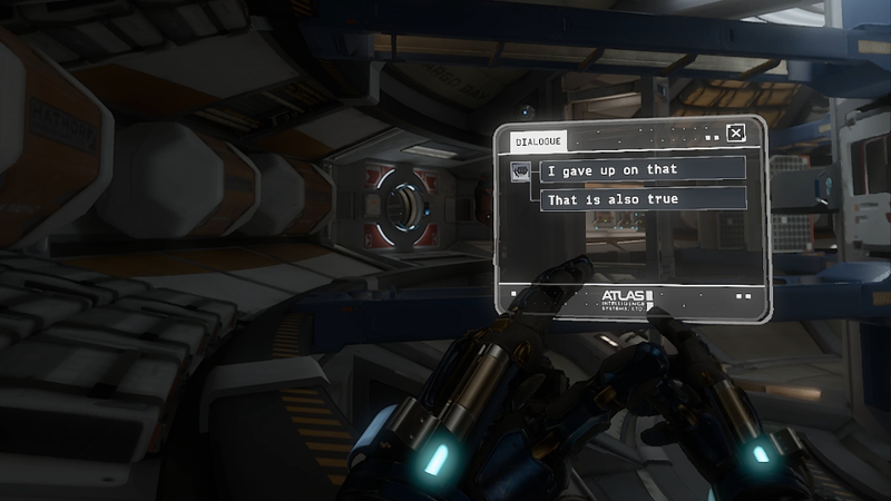 Dialogue choices let the player steer the narrative somewhat.